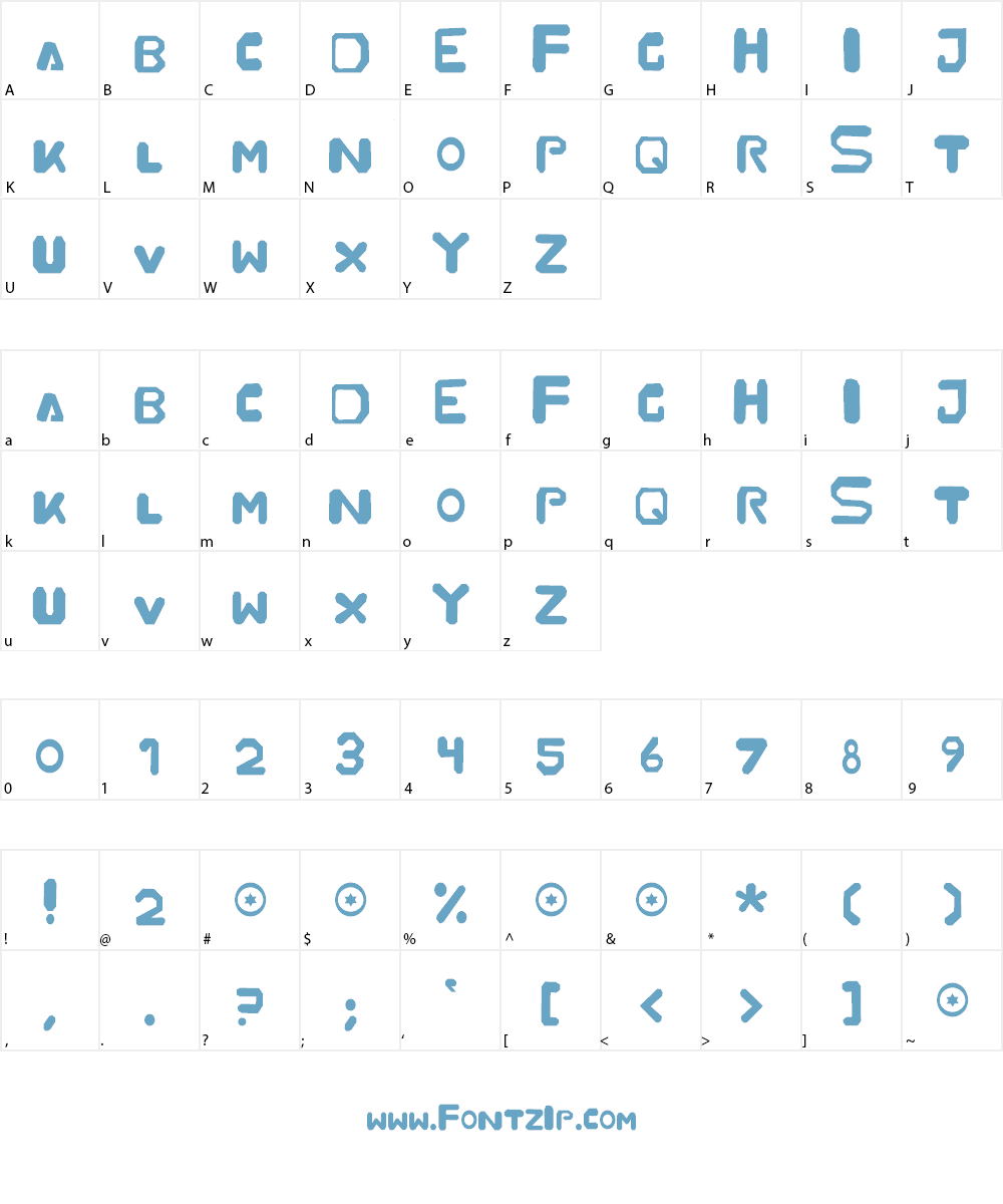 Stare Buckle Fight Font Character