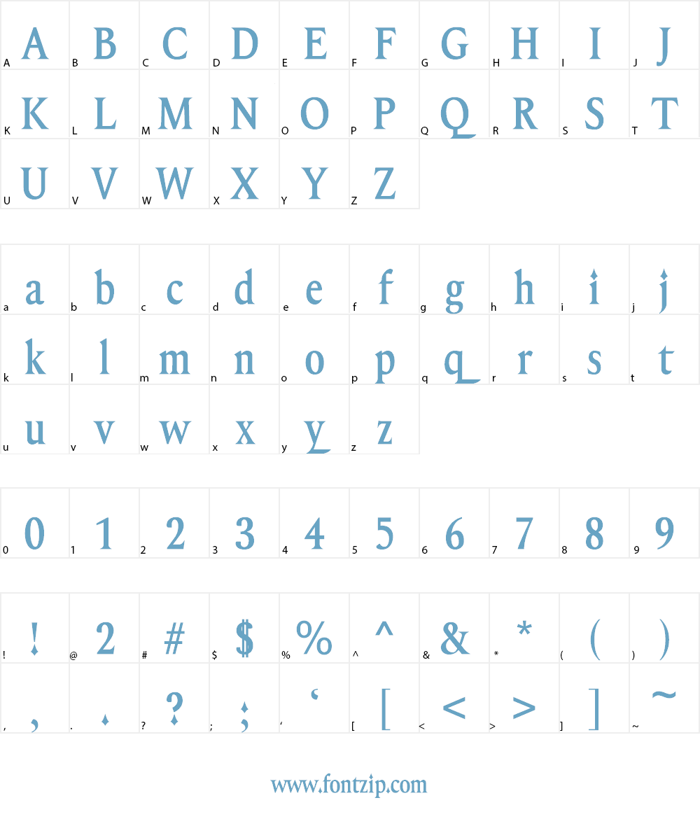 Exquisite Font Character