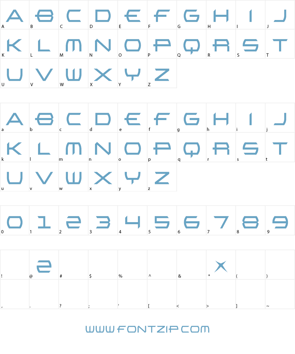 XBold Font Character