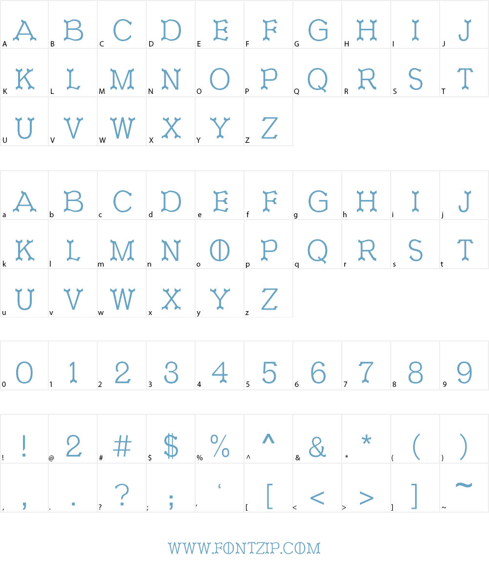 Ironworks Font Character
