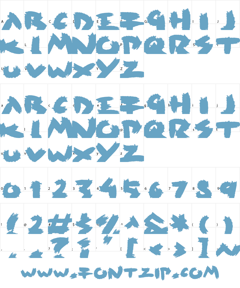 Rush Font Character