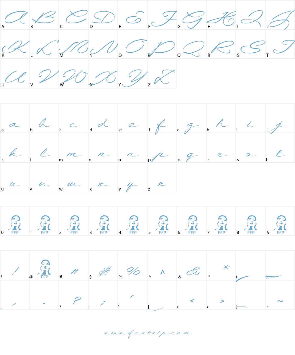 La Sonnambula Font Character