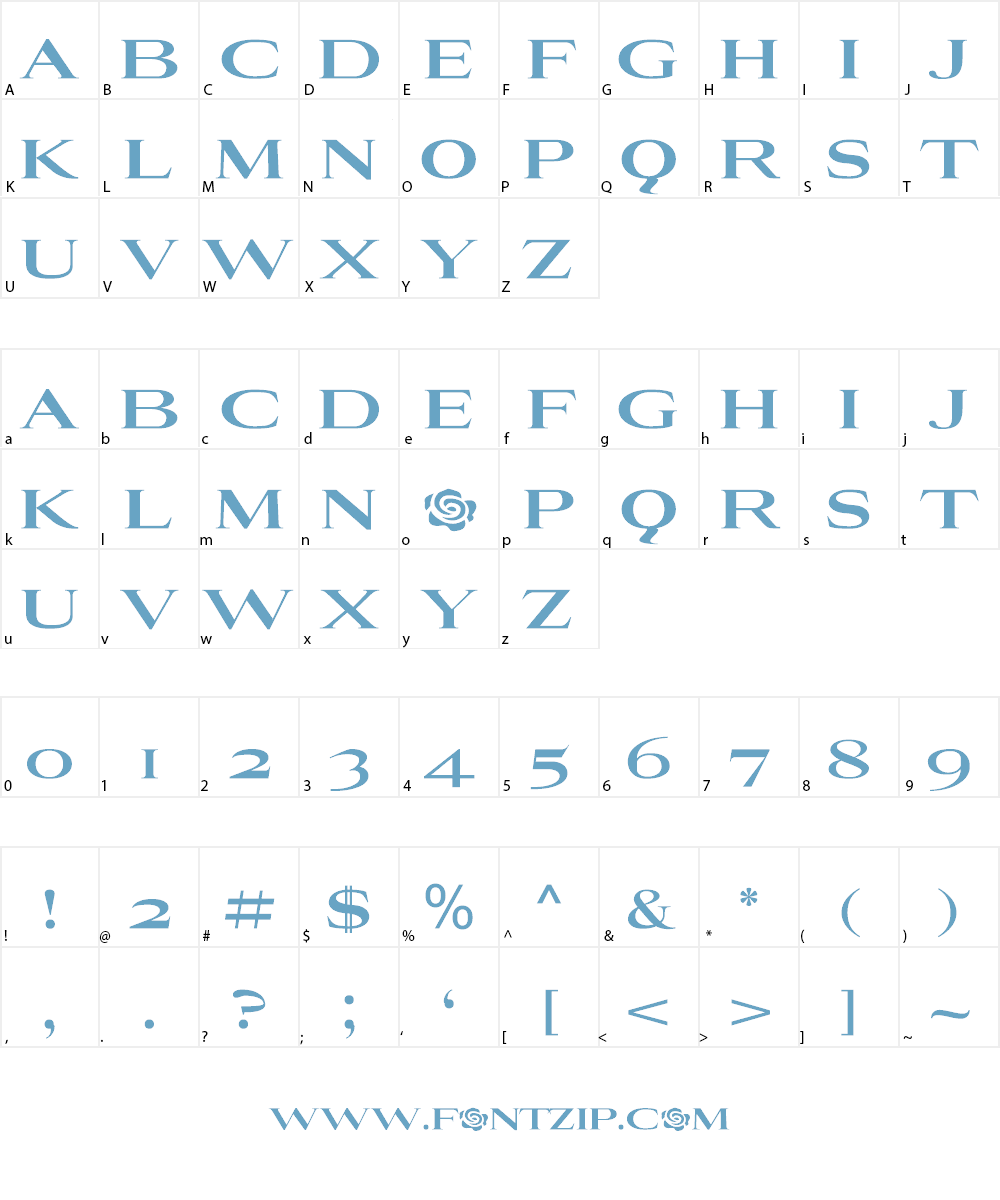 Rosegarden Font Character