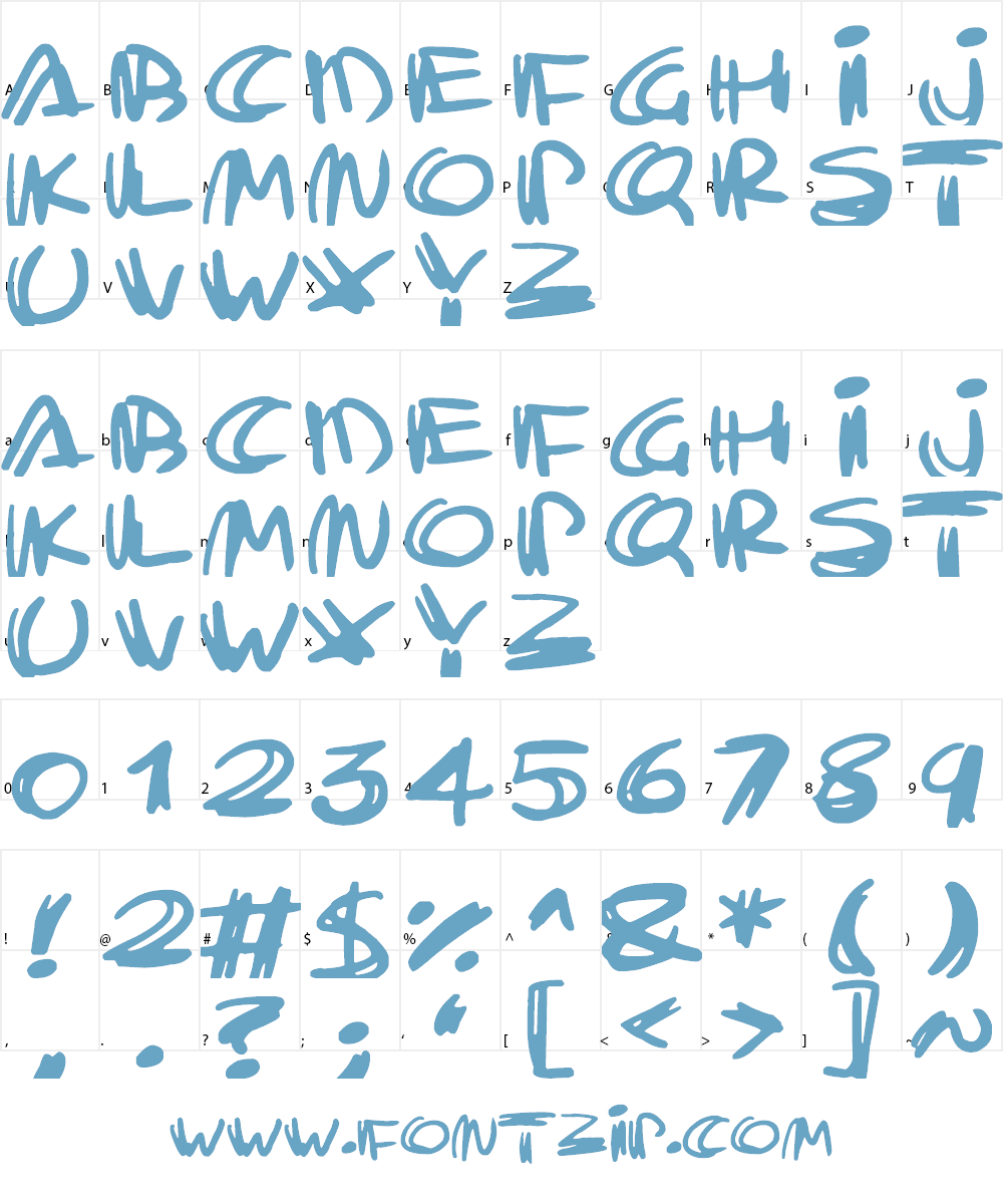 Trashtalk Font Character