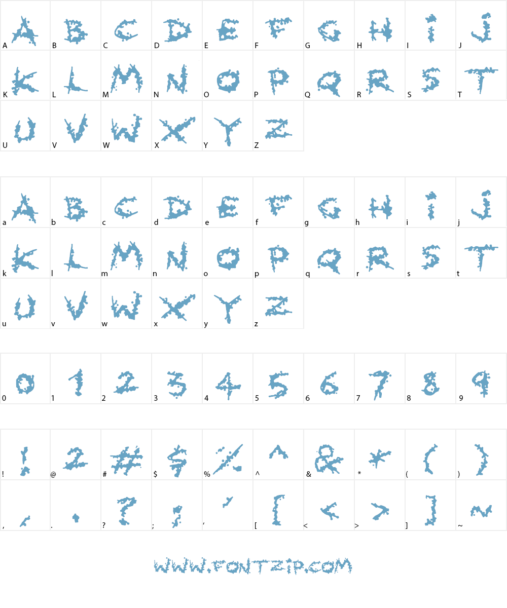 Splatlings Font Character