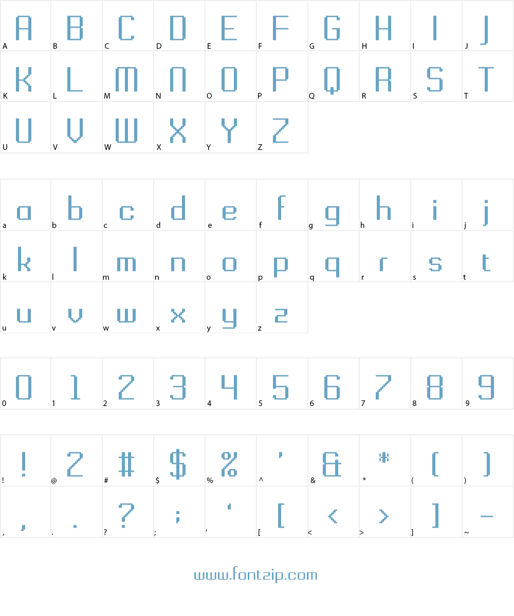 Gridking Font Character