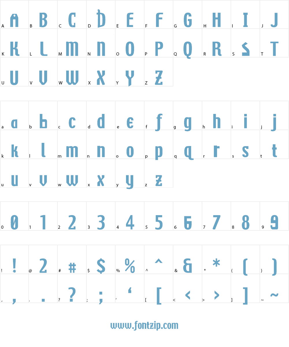 Poppytech Font Character