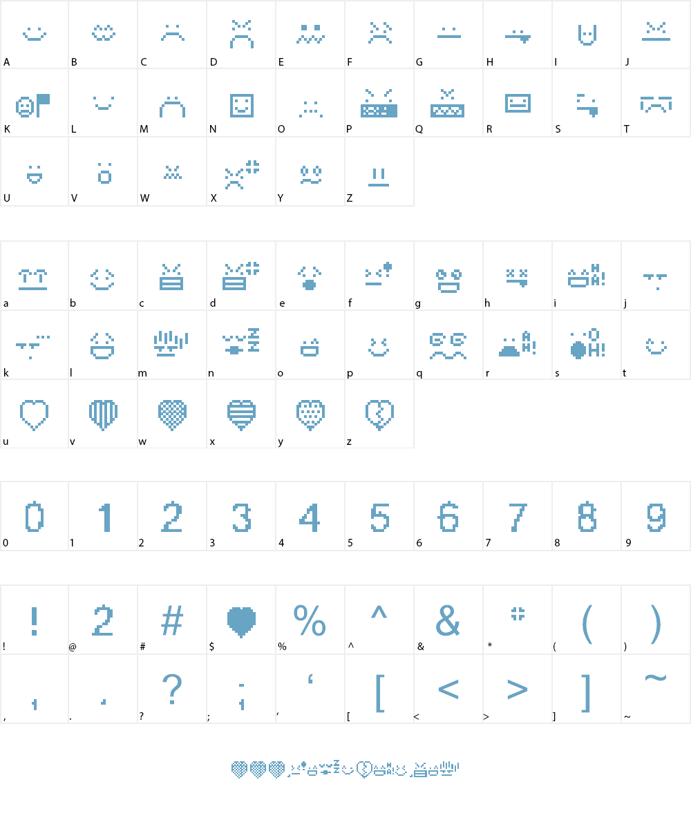 Retromoticons Font Character