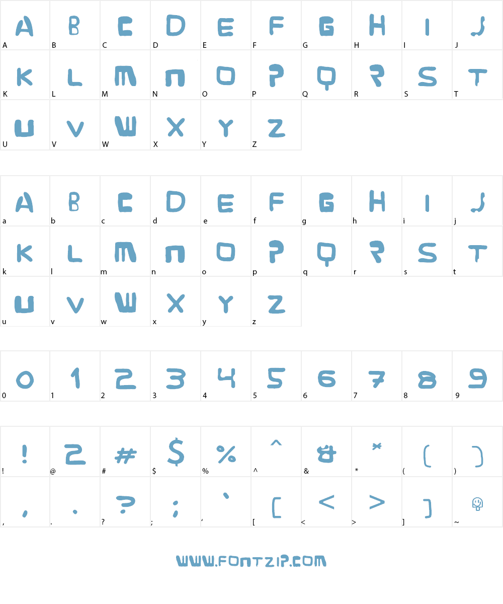 Zurquoise Font Character