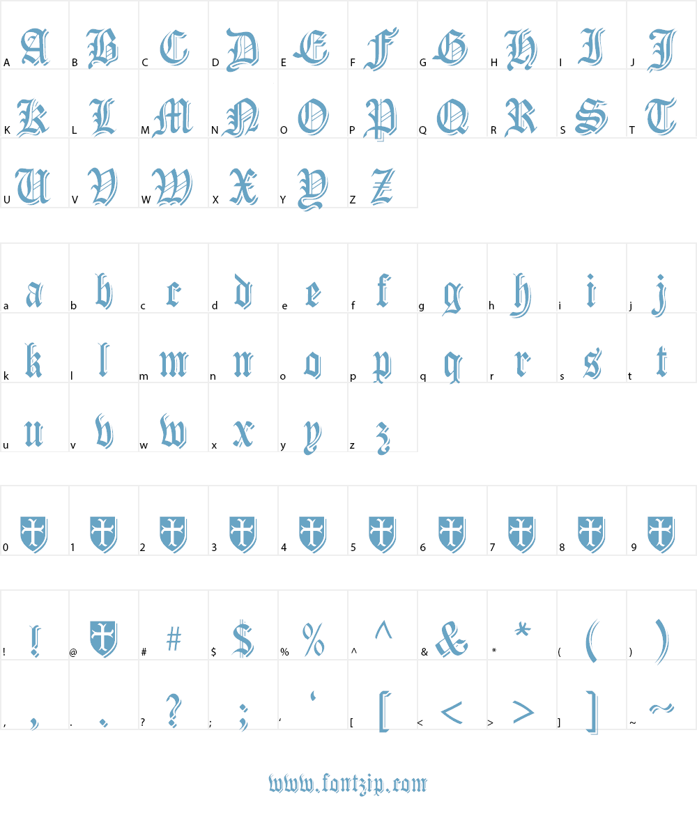 Carta Magna Line Font Character