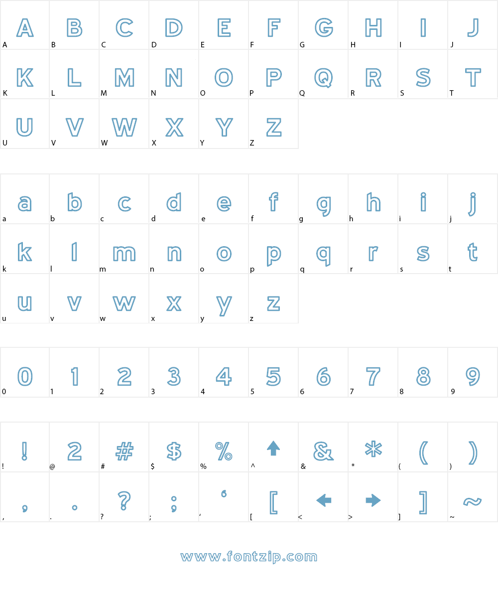Pink Highway Font Character