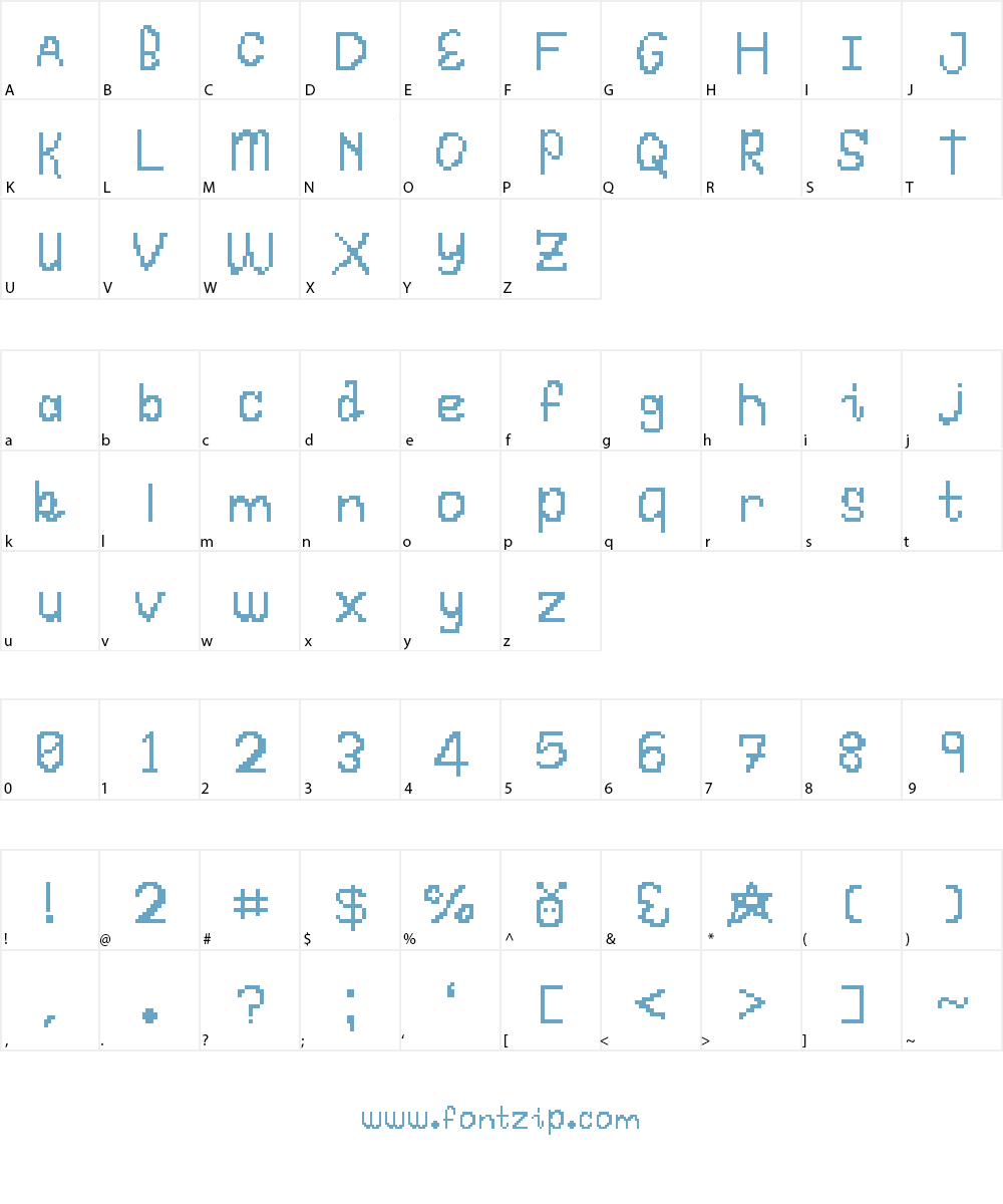 HandPixies Font Character