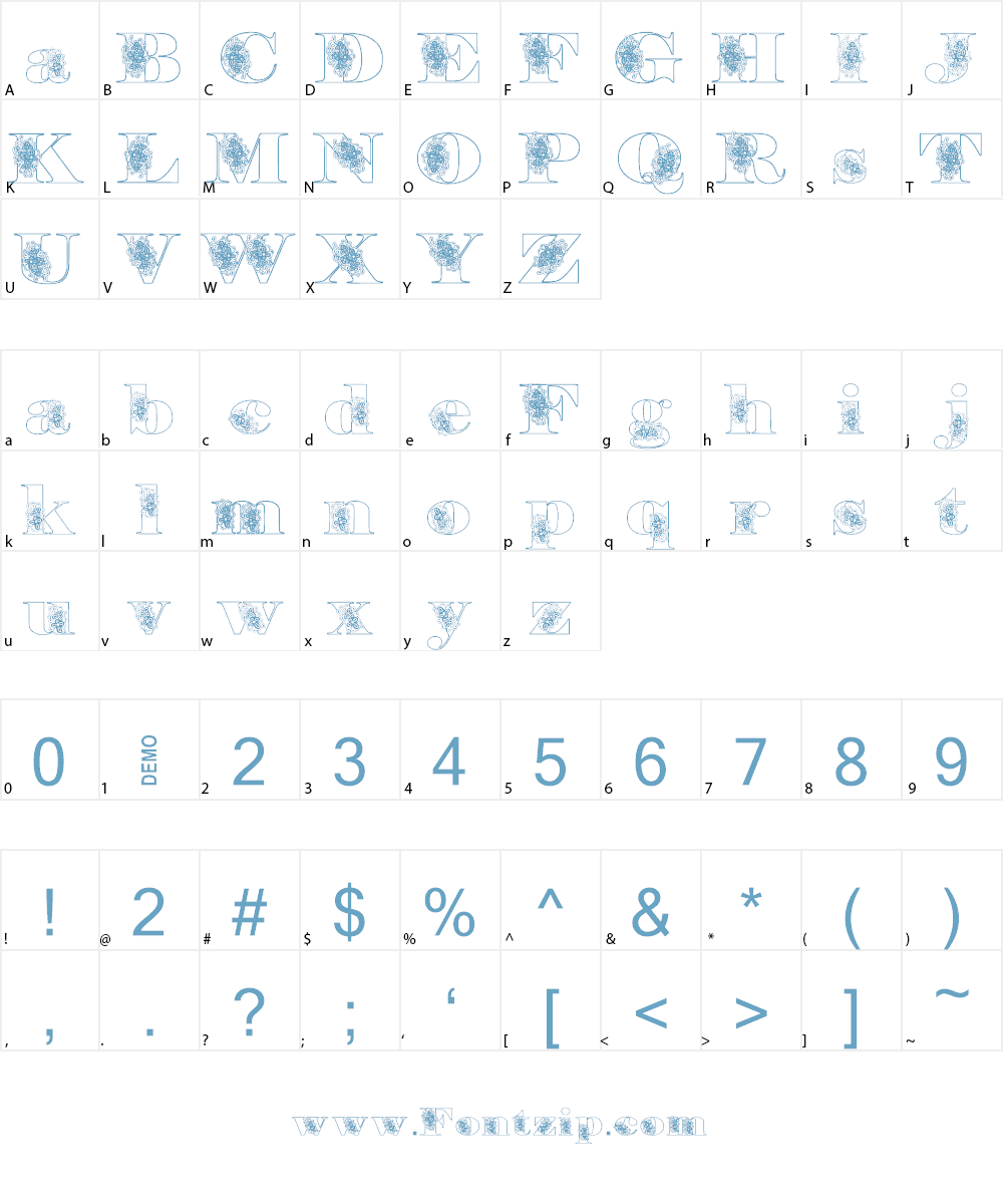 Floryan Font Character