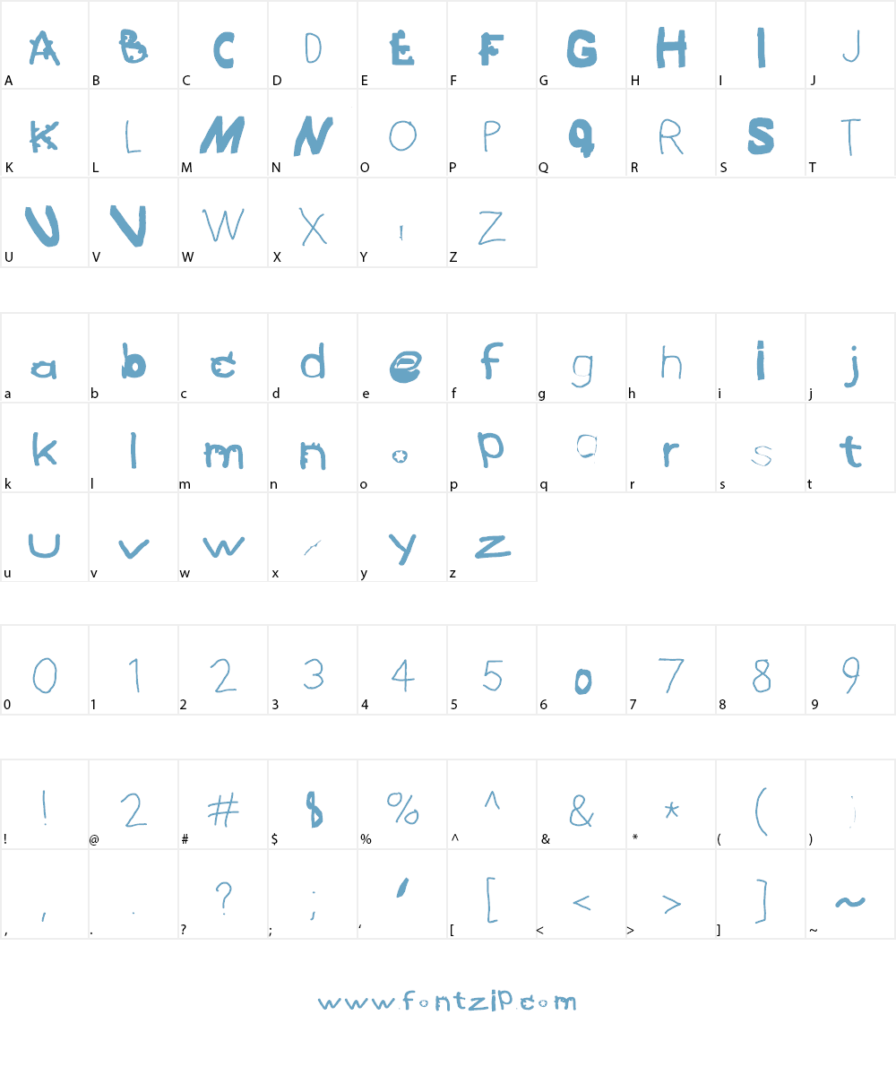 Hussar Photocopy Failure Font Character