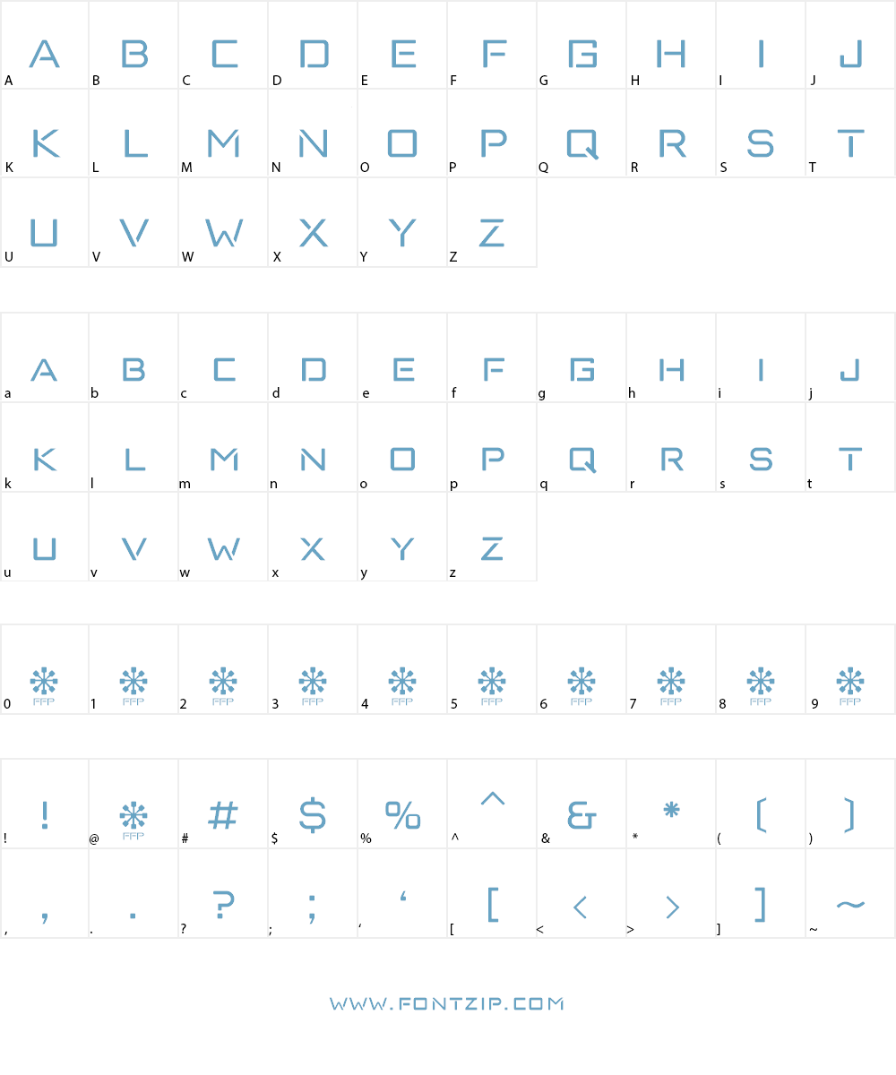 neo latina Font Character