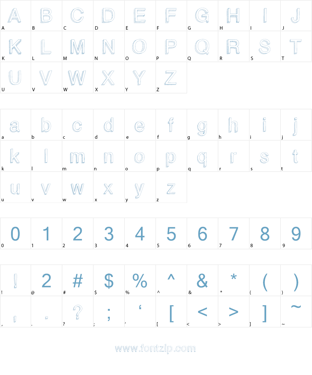 BlockBasic Font Character
