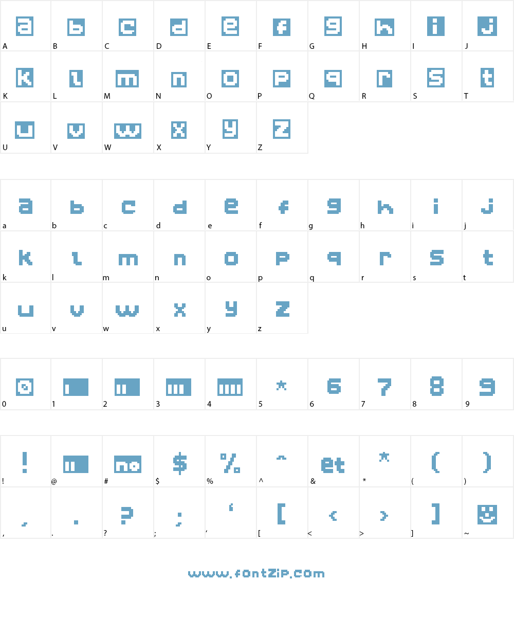 BoxPixies Font Character