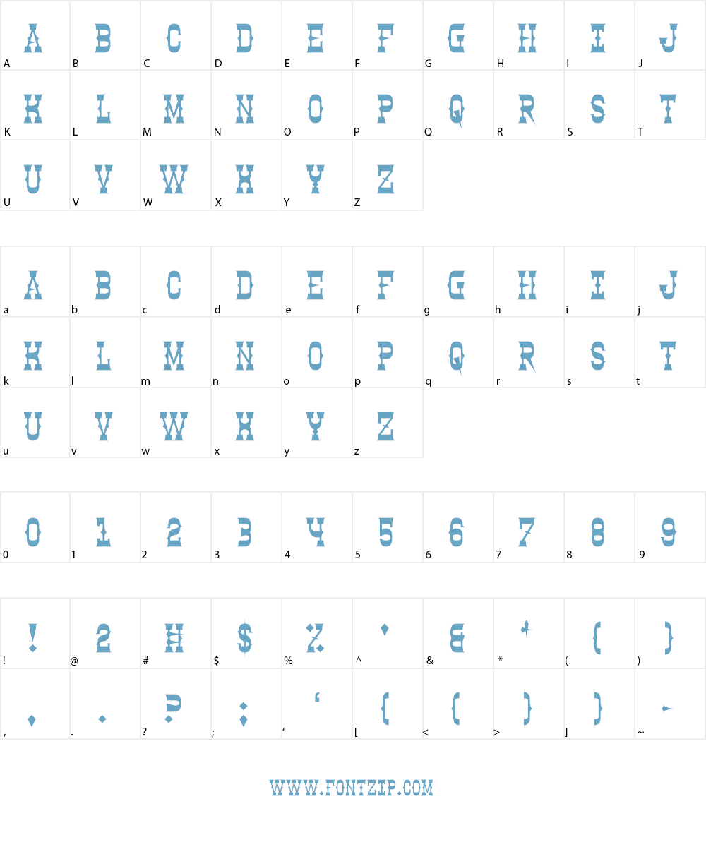 Clintwood Font Character