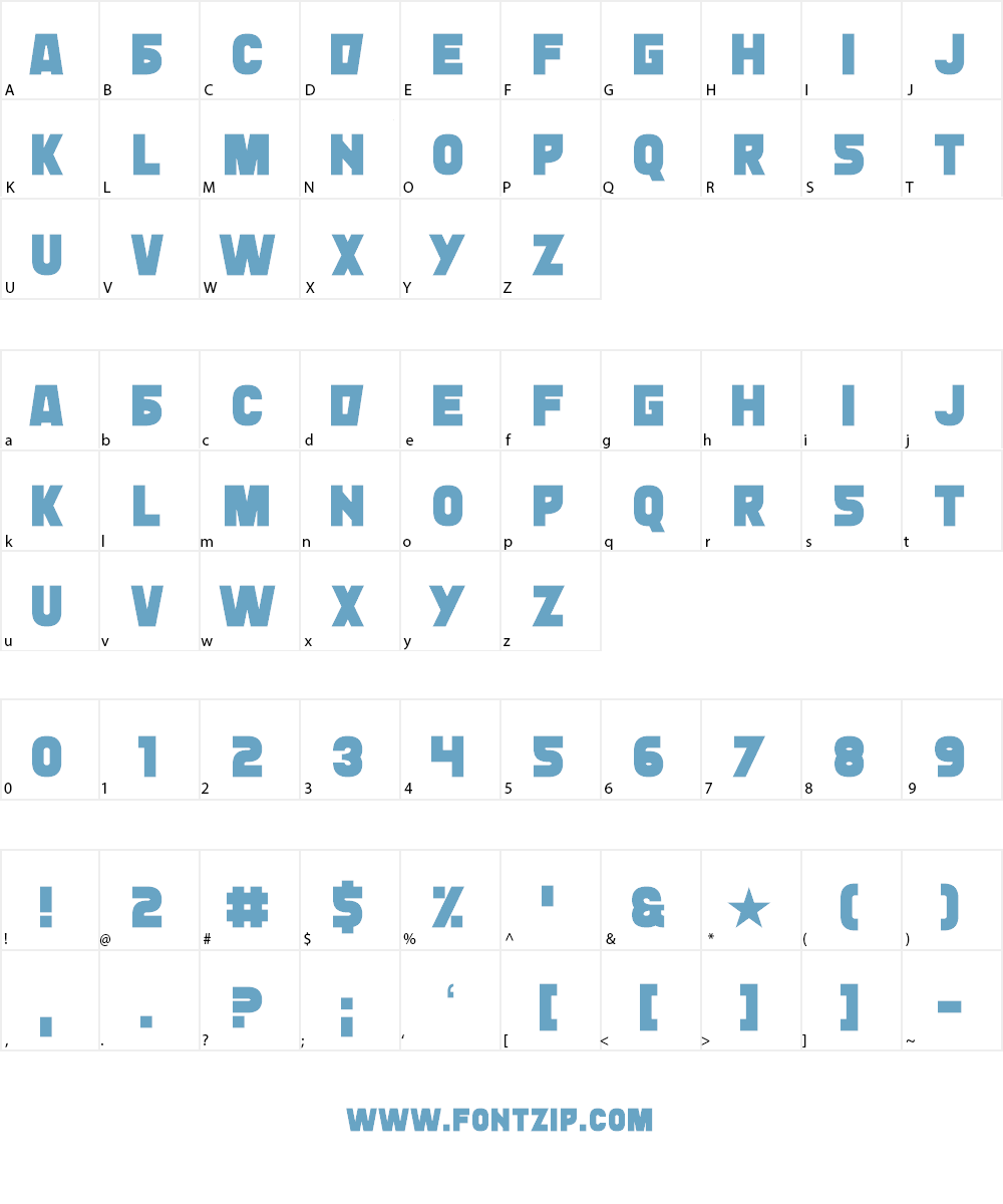Typingrad Font Character