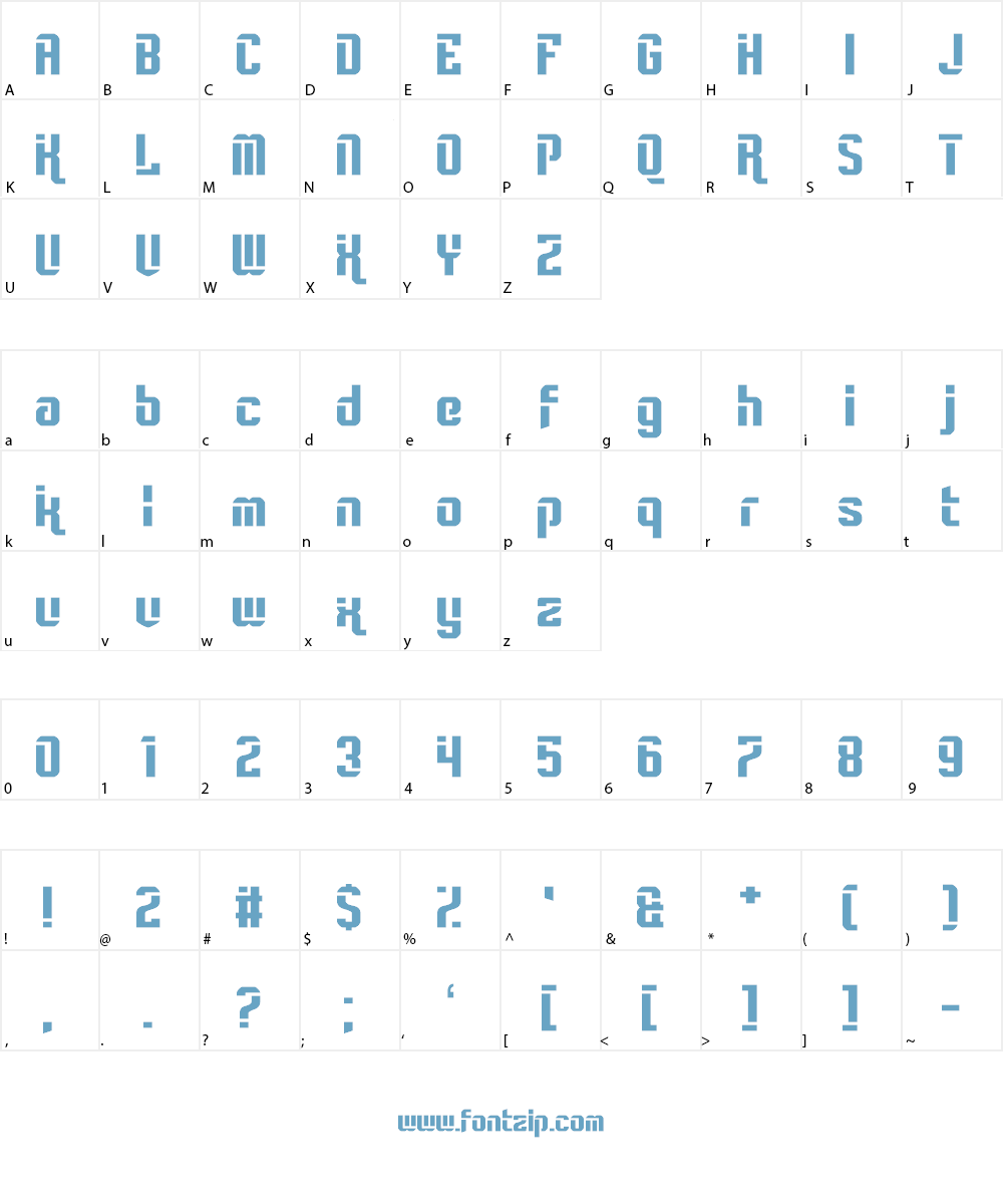 Rampant Font Character
