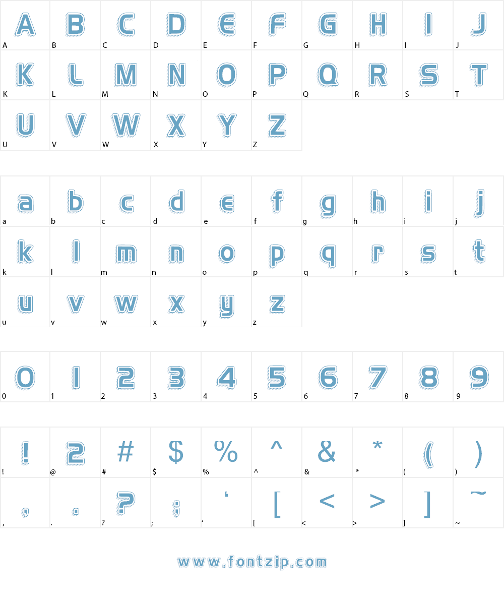 H4 Vintage Retro Font Character