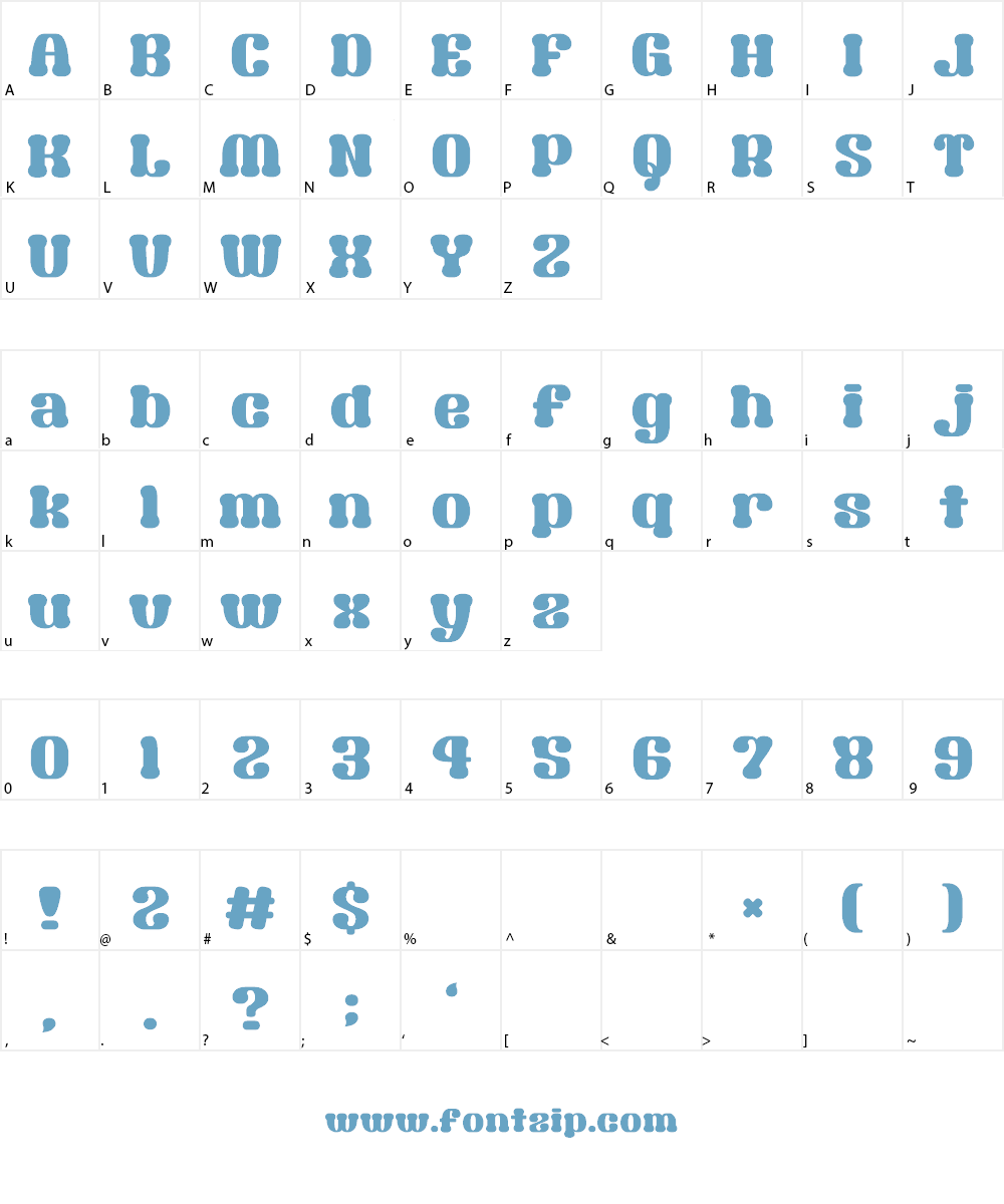 Syouwa Retro Pop Font Character
