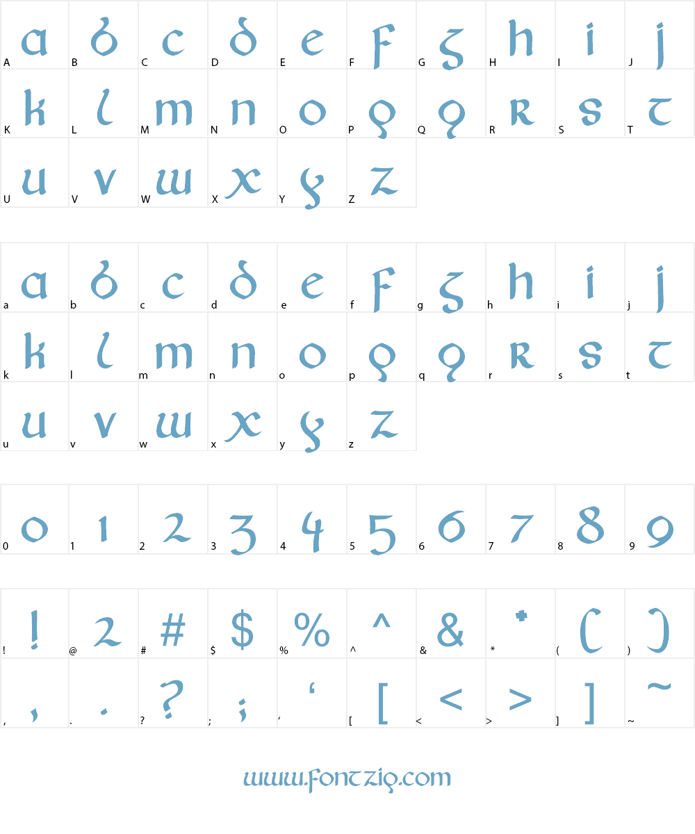 Fairies Font Character