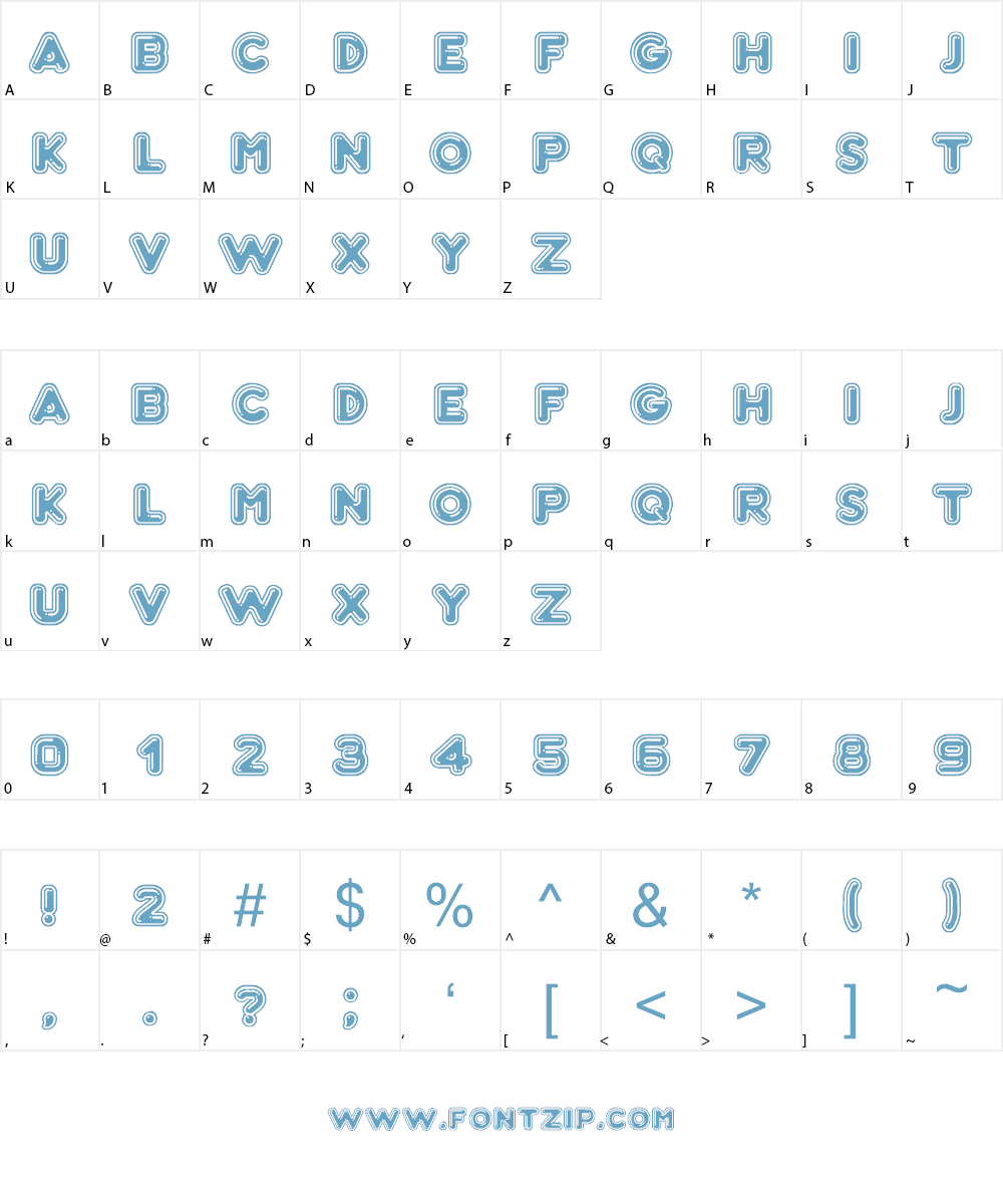 Bubble3D Font Character