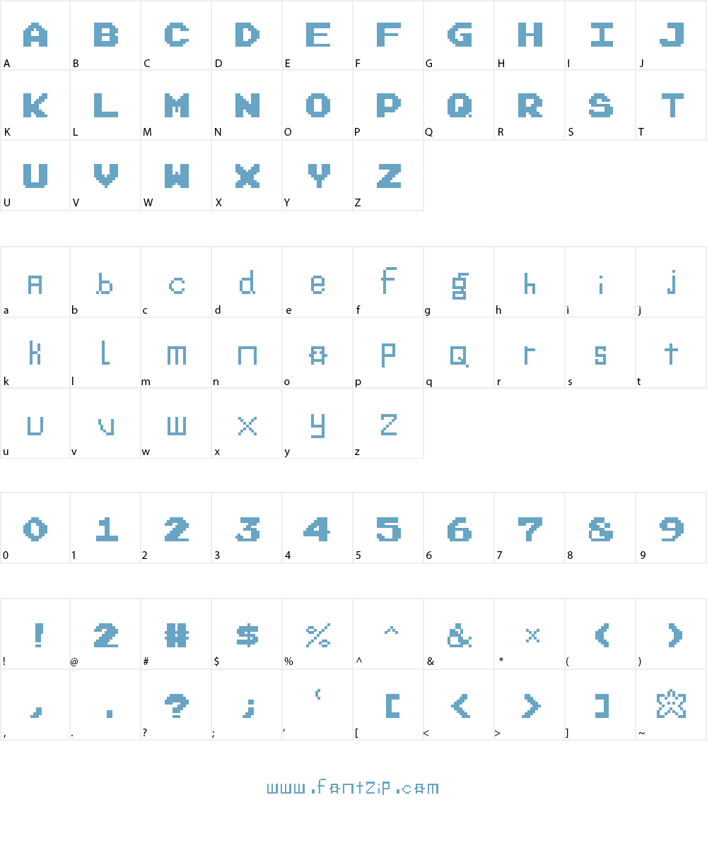 KindaPix Font Character