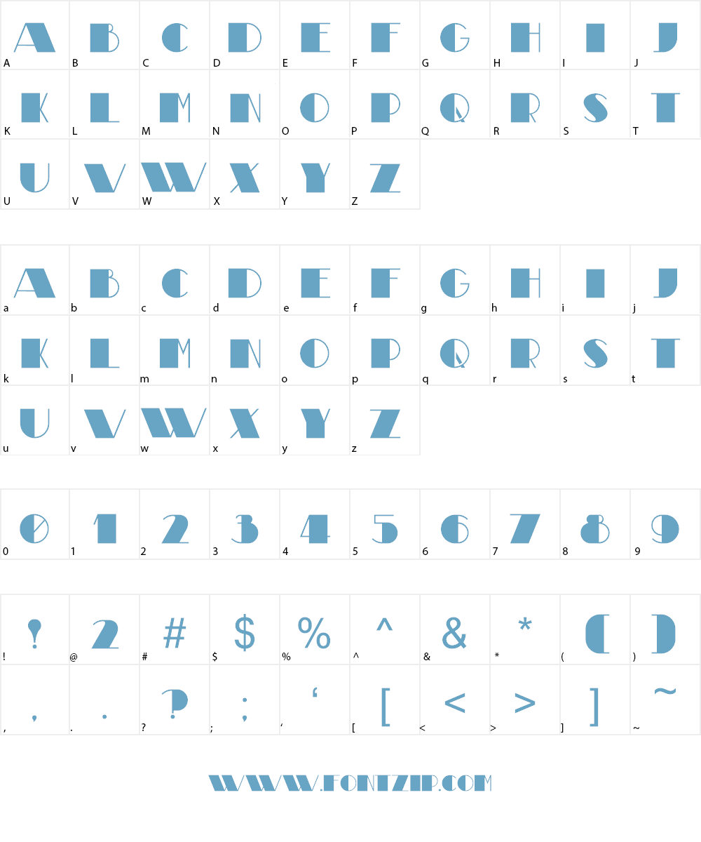 Theatrical Font Character