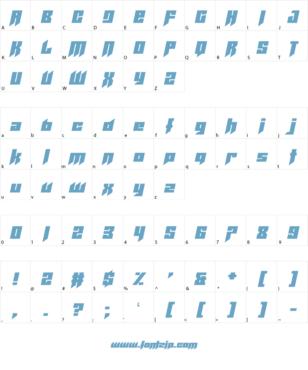 Helicopta Font Character