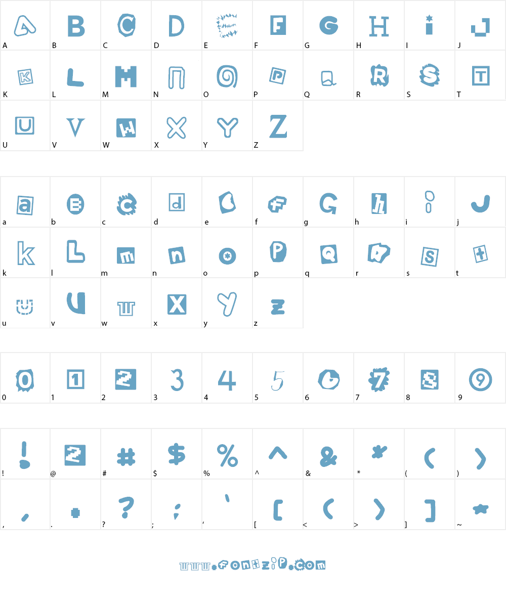 Phantasmagoria of River City Font Character