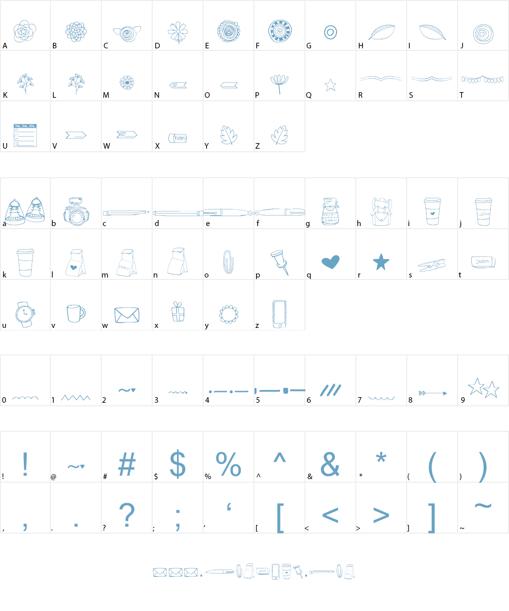 MAGGIE MAE Doodles Font Character