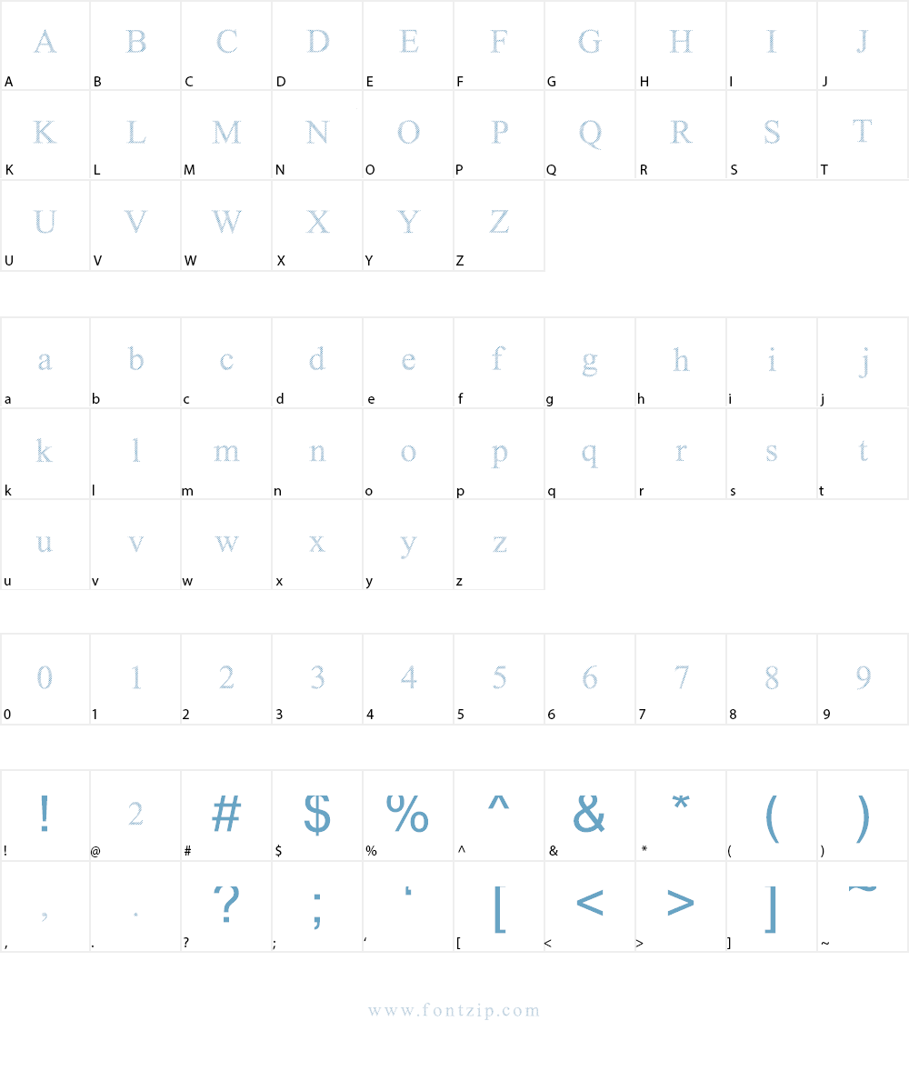 Limited Grids Font Character
