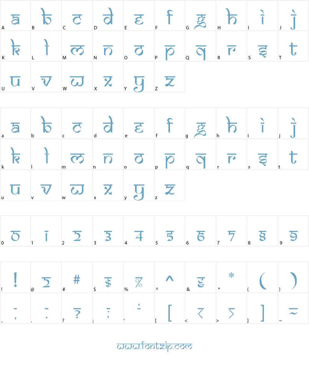 Samarkan Font Character