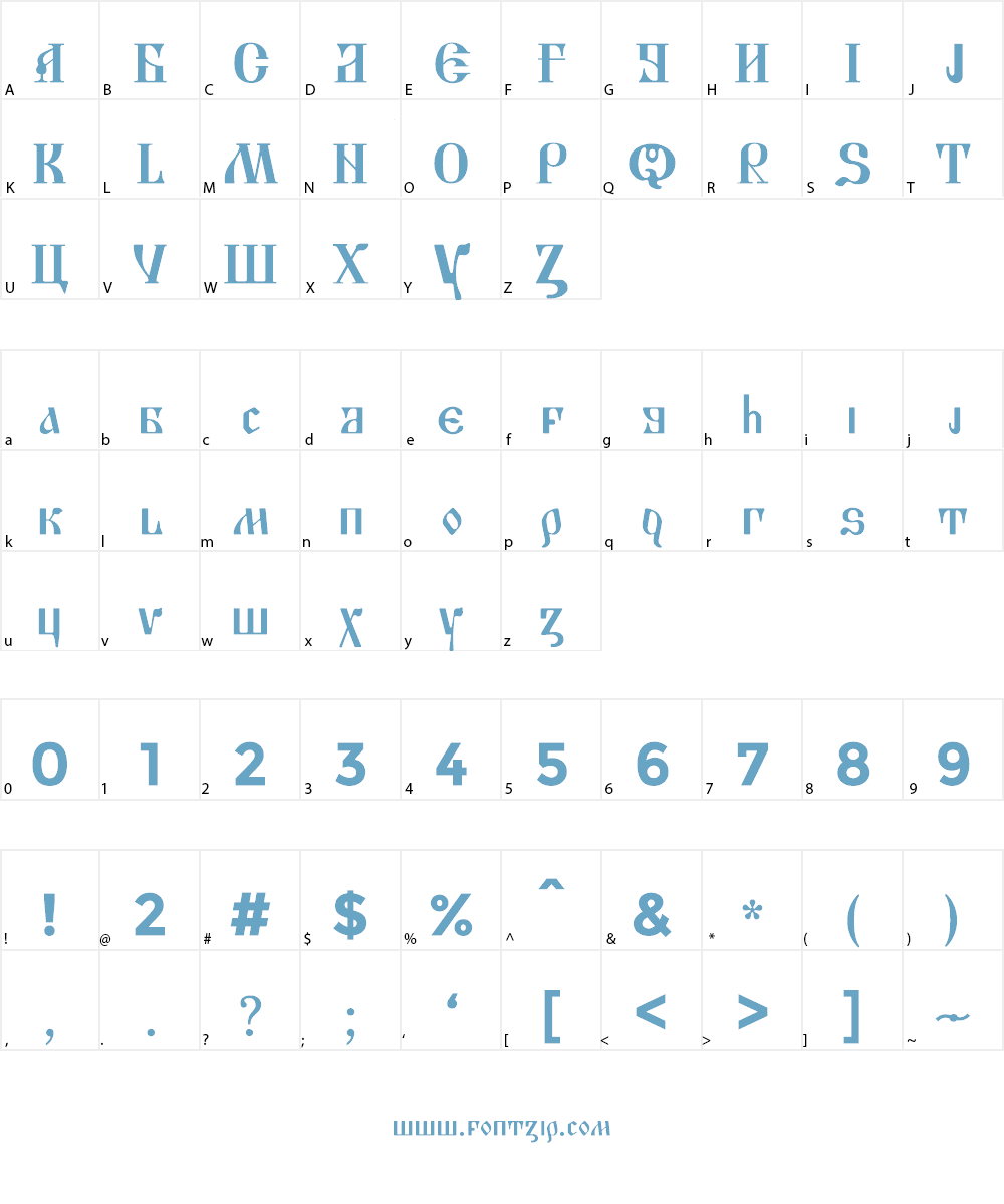 Miludaland Font Character
