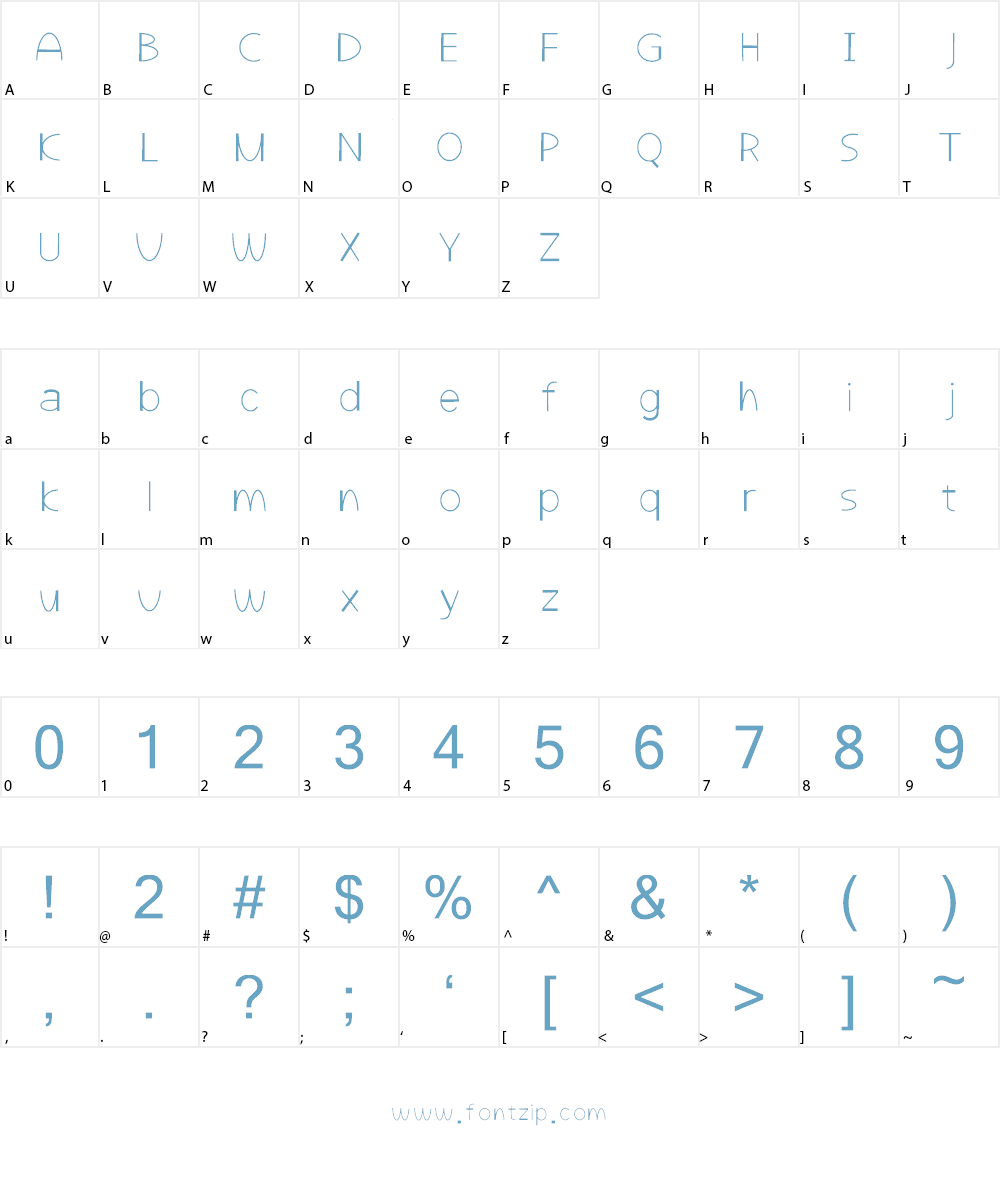 Around The World Font Character