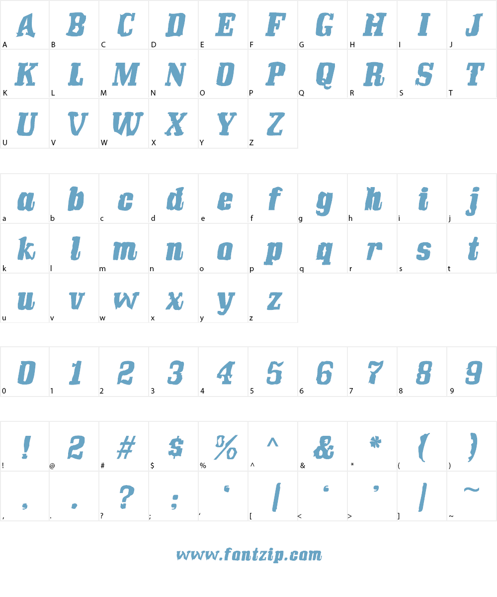 Bullfrog Font Character
