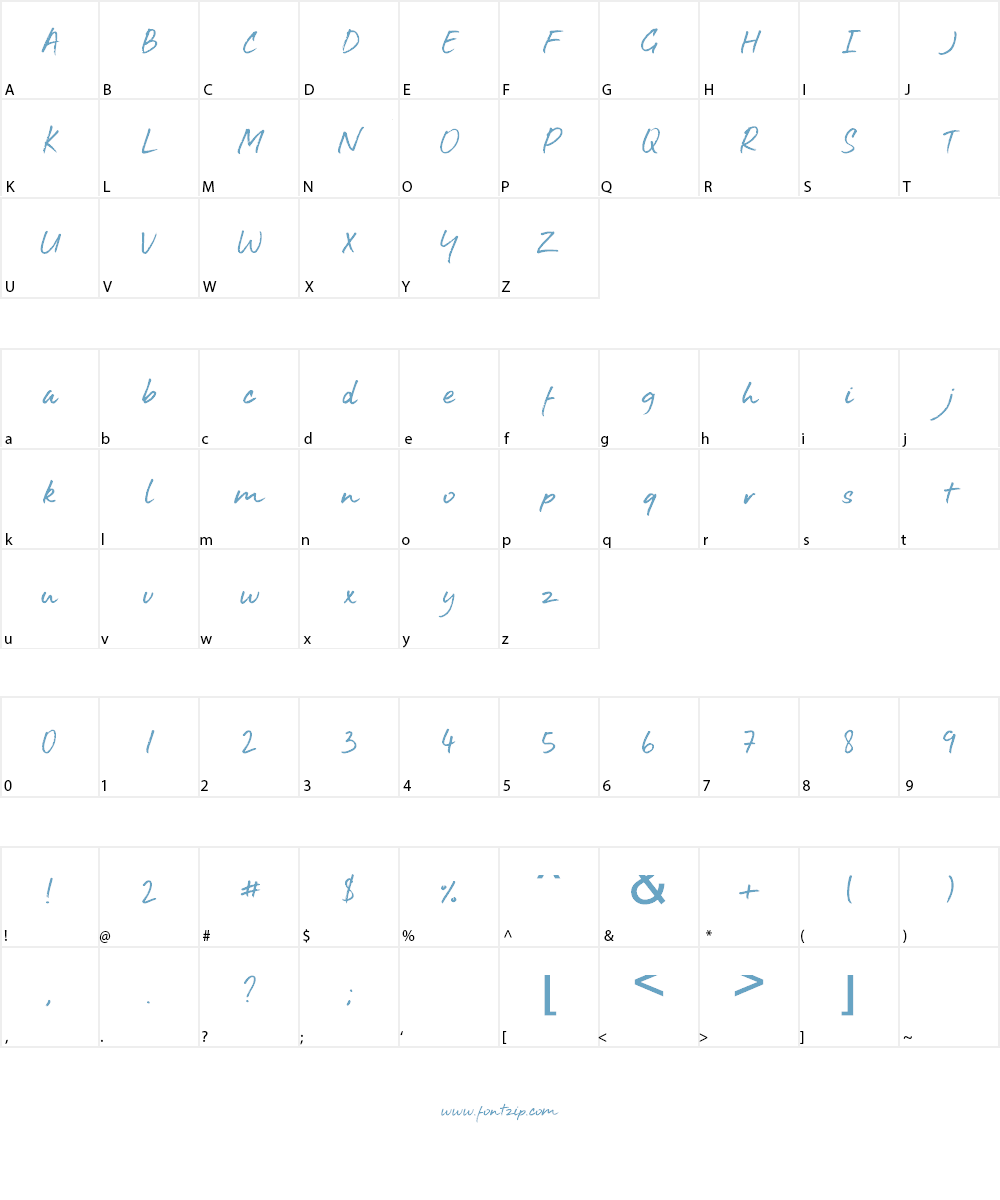 Aroha Font Character