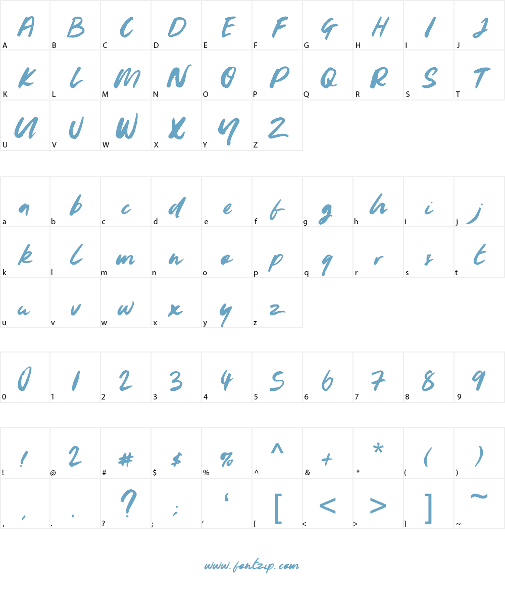 Youngblood Font Character