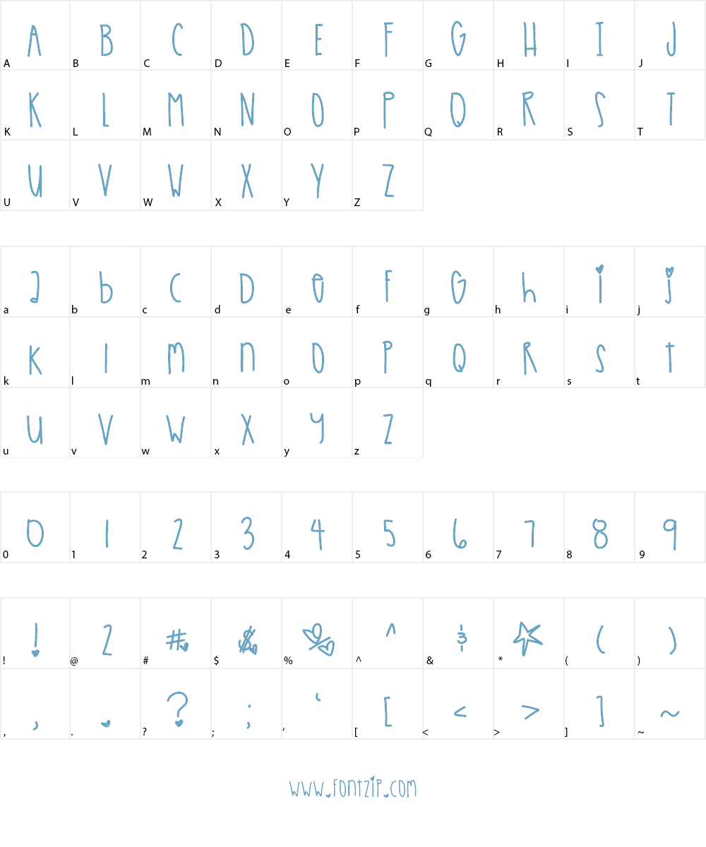 Escapades Font Character