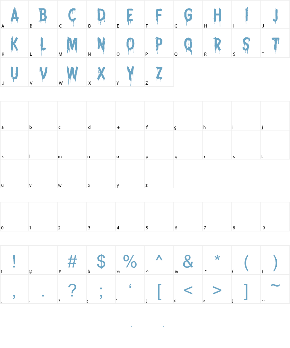 CF Nightmare PERSONAL Font Character
