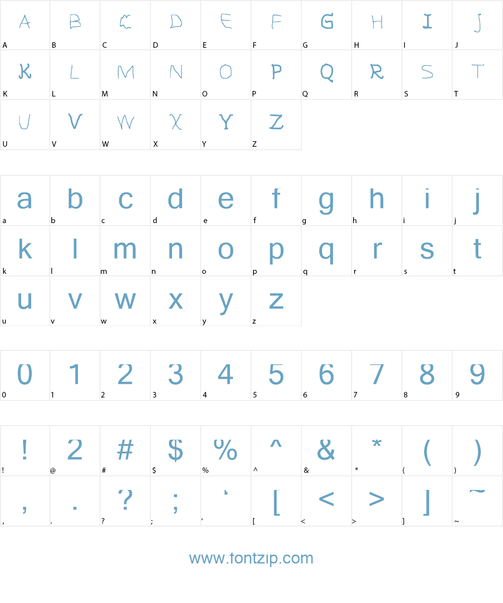 Anciantlahiru Font Character