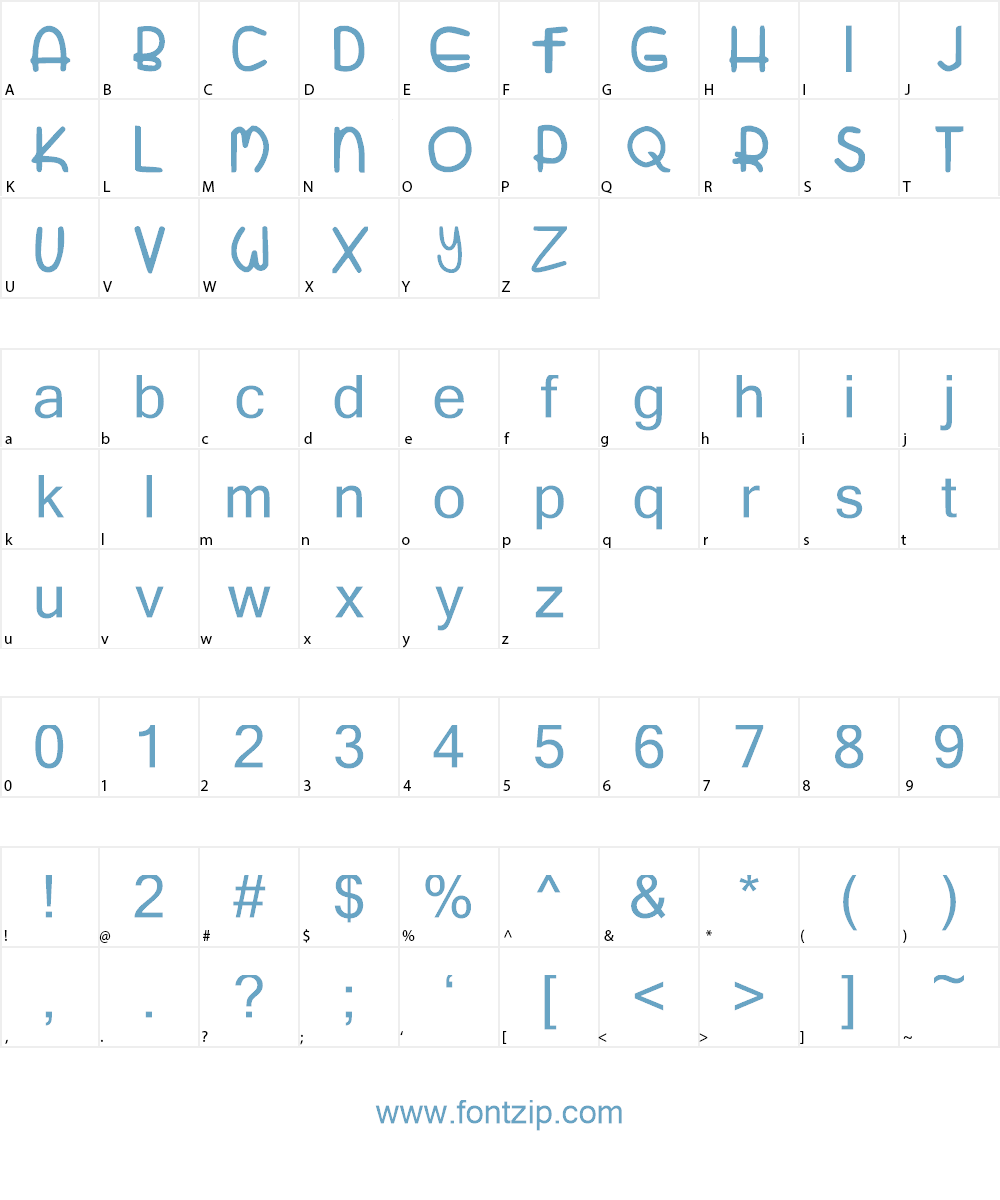 Zatari Font Character