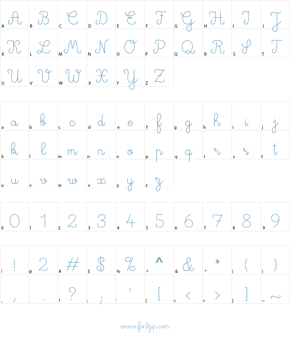 Glam Queen Font Character