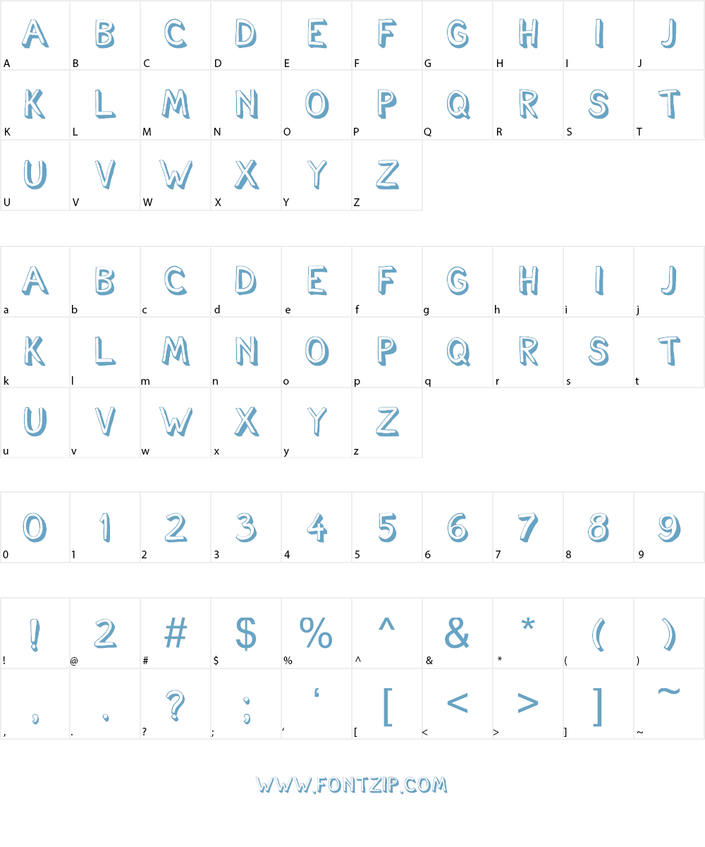 Cartoonish Font Character