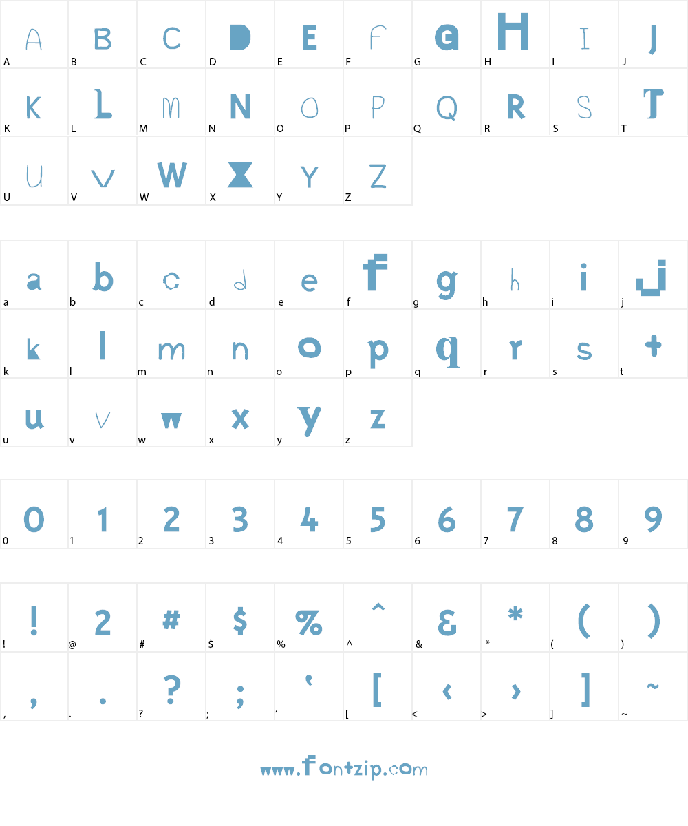 Heaven the fontmixer Font Character