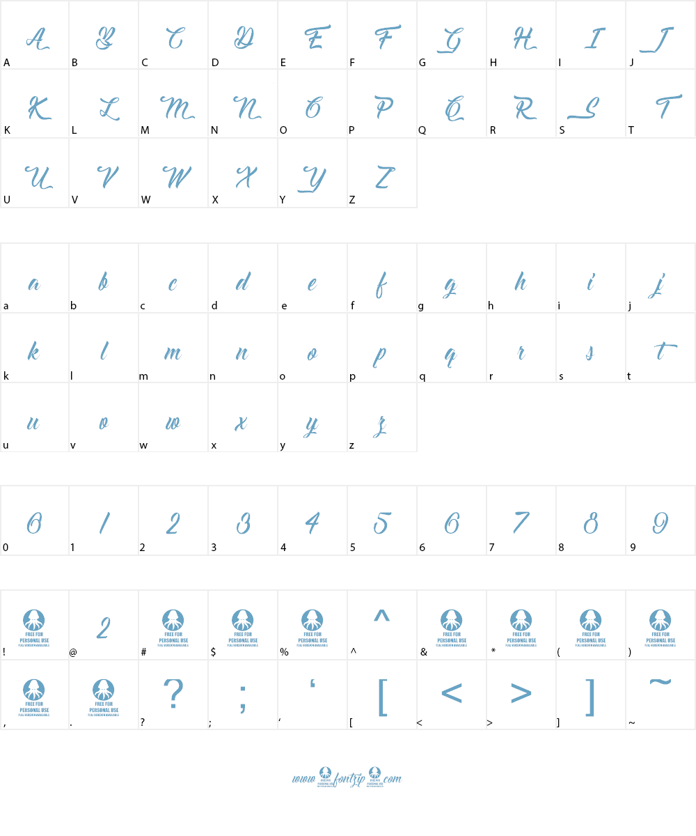 Delightful Font Character