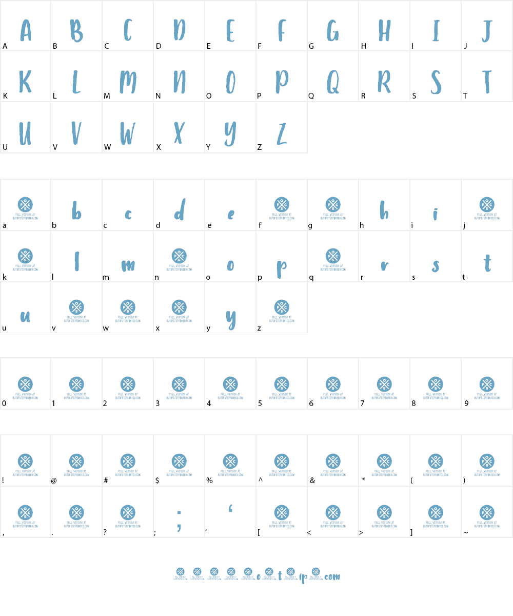 Humbley Script Font Character