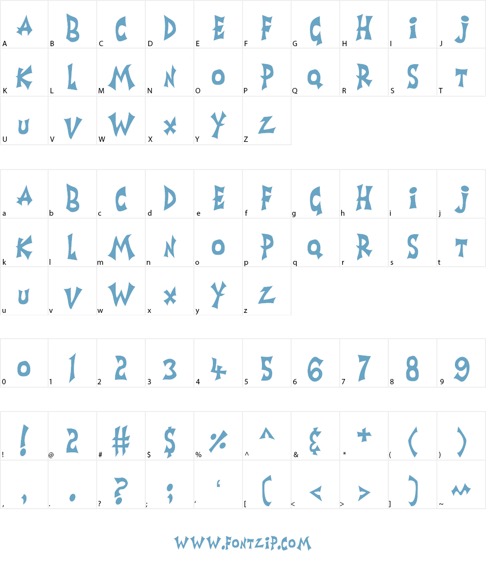 Horrorshow Font Character